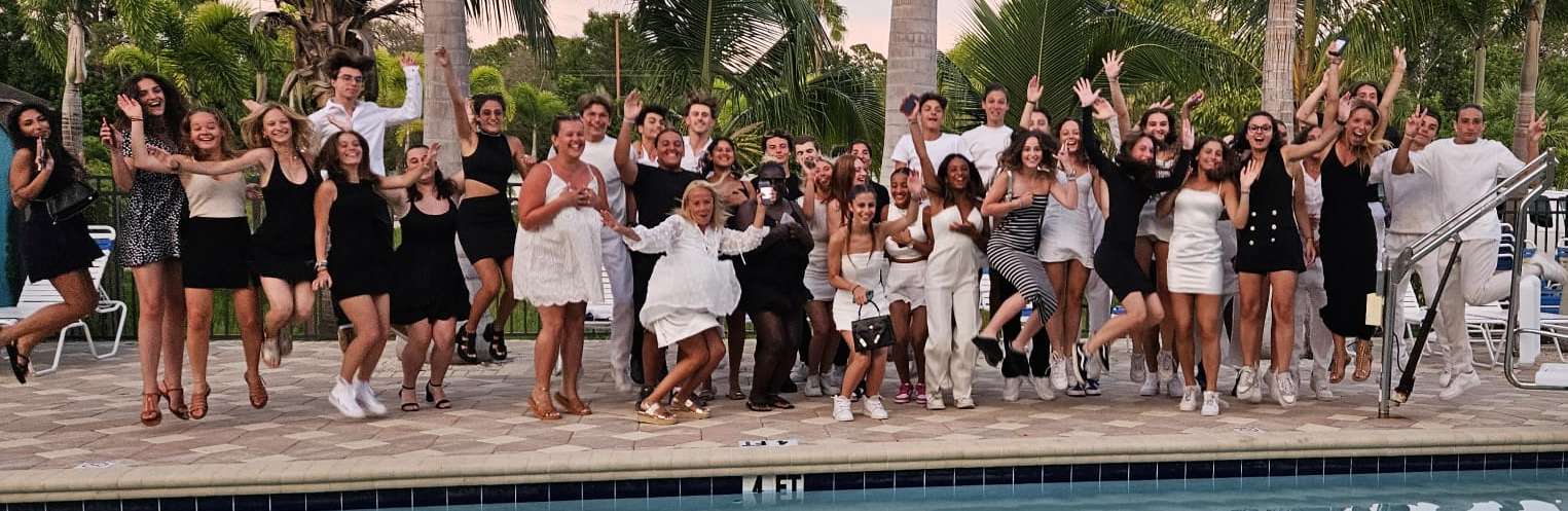 Leisure group celebrating in America