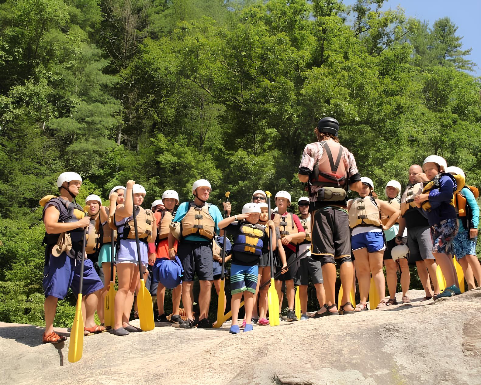 Sport group rafting in the USA
