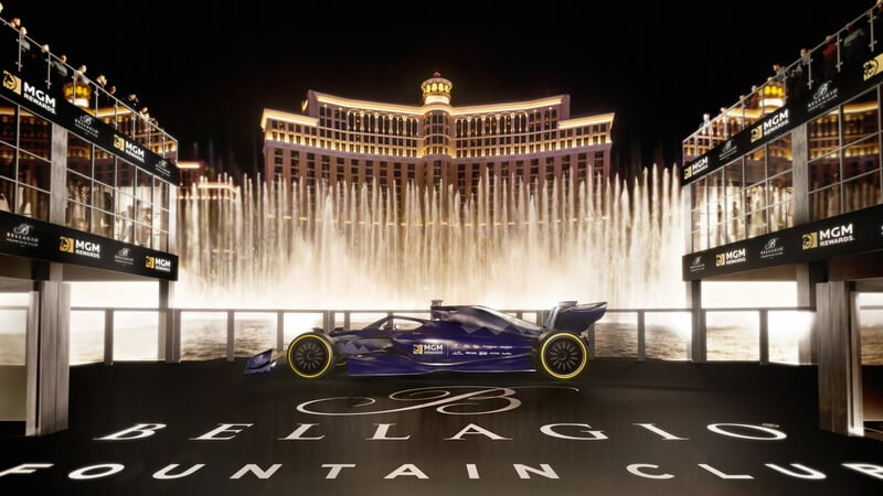 Famous Las Vegas Strip hotels illuminated at night