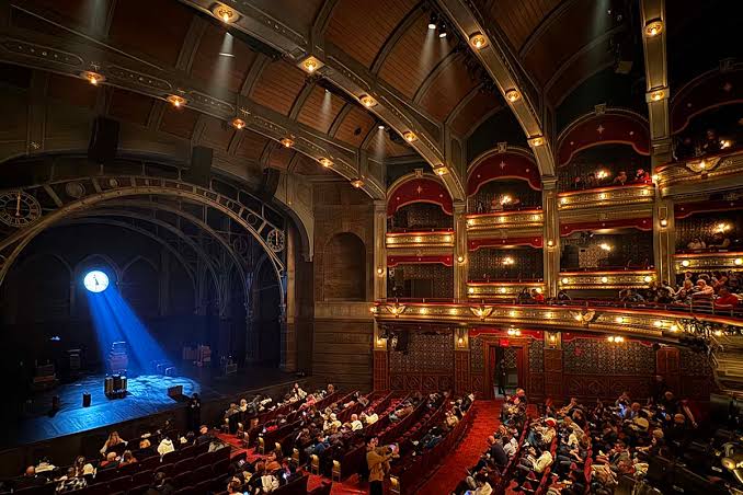 Broadway theater auditorium and stage in New York City